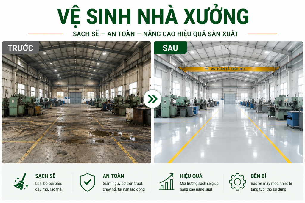 Vệ Sinh Nhà Xưởng